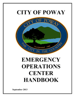 Emergency Operations Center Handbook