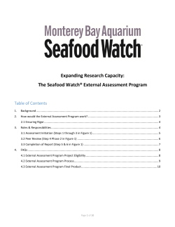 The Seafood Watch&reg; External Assessment Program