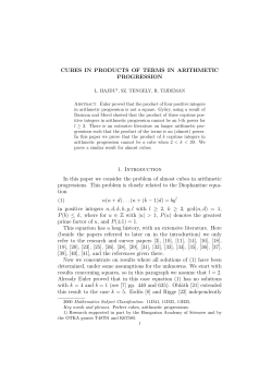 CUBES IN PRODUCTS OF TERMS IN ARITHMETIC