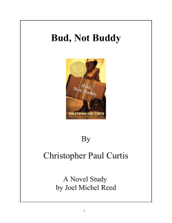 Bud Not Buddy - Reed Novel Studies