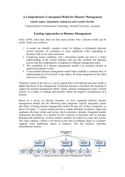 A Comprehensive Conceptual Model for Disaster