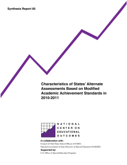 Characteristics of States` Alternate Assessments Based on Modified