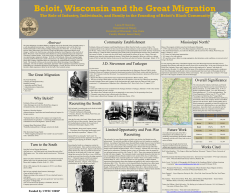 Beloit, Wisconsin and the Great Migration