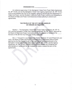 the Springbok 3 Solar Farm Power Sales Agreement, No. BP 15