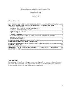 Impressionism Middle/High School (947.93 KB PDF)