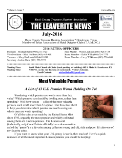 Leave-rite News July 2016 - Rusk County Treasure Hunters