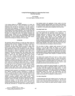 Cooling Path Dependent Behavior of a Supersolvus Heat