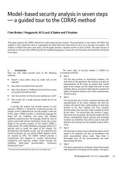 Model-based security analysis in seven steps &mdash; a guided tour to the