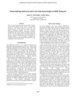 Materializing Inferred and Uncertain Knowledge in RDF Datasets