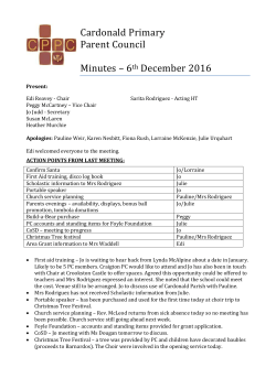 Cardonald Primary Parent Council Minutes – 6th December 2016