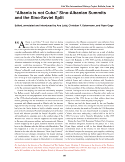 &ldquo;Albania is not Cuba.&rdquo; Sino-Albanian Summits and the Sino