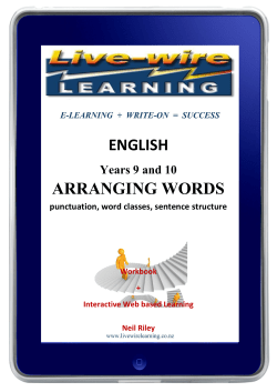 english arranging words