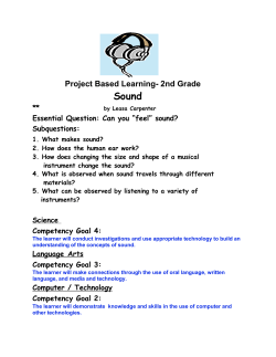 Project Based Learning- 2nd Grade Sound
