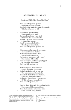 ANONYMOUS LYRICS Back and Side Go Bare, Go
