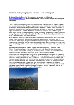 Initiation of melting in large igneous provinces &ndash; a role for halogens