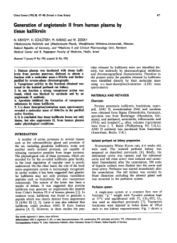 Generation of angiotensin II from human plasma