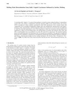 Melting Point Determination from Solid&minus;Liquid Coexistence Initiated