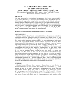 electrolyte depedence of ac electro-osmosis