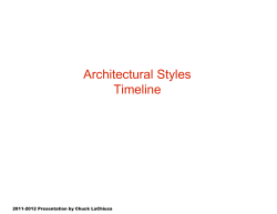Architectural Styles Timeline