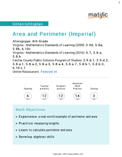 Area and Perimeter (Imperial)