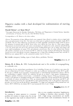Digestive studies with a feed developed for realimentation of
