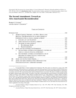 The Second Amendment: Toward an Afro