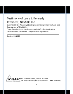 Laura Kennedy - NYC Family Advocacy Information Resource