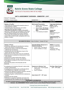 AHS121-assessment-overview - Kelvin Grove State College