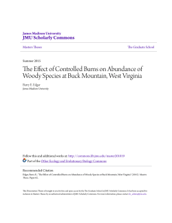 The Effect of Controlled Burns on Abundance of Woody Species at