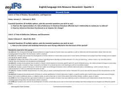 English/Language Arts Resource Document