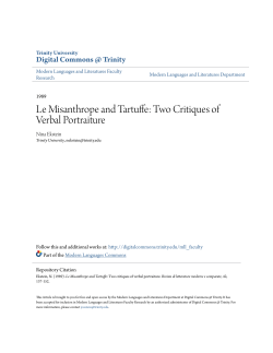 Le Misanthrope and Tartuffe