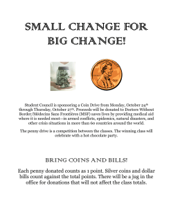 SMALL CHANGE FOR BIG CHANGE!