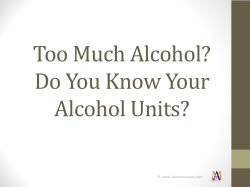 Know Your Alcohol Units