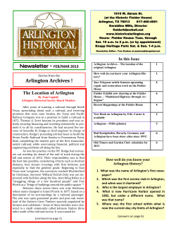 Feb/Mar 2013 - Arlington Historical Society