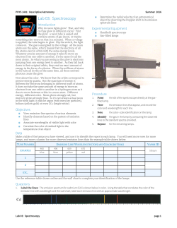 Lab 03: Spectroscopy