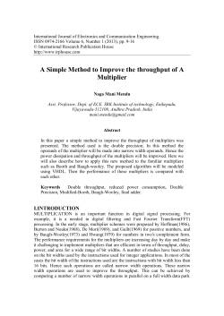 A Simple Method to Improve the throughput of A Multiplier