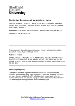 Stretching the Spines of Gymnasts: A Review