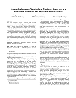 Comparing Presence, Workload and Situational Awareness in a