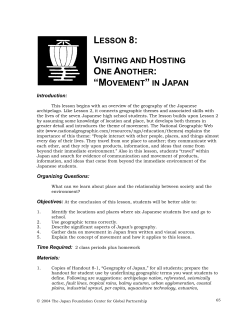 lesson 8: visiting and hosting one another: &ldquo;movement&rdquo; in japan
