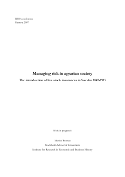 Broman_Managing risk in agrarian society