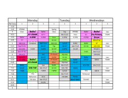 Monday Tuesday Wednesdays