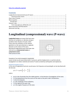 Longitudinal (compressional) wave (P