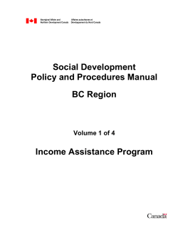 Social Development Policy and Procedures Manual