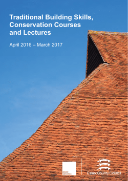 Traditional Building Skills, Conservation Courses