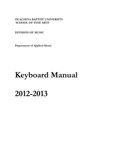 Keyboard Manual - Ouachita Baptist University