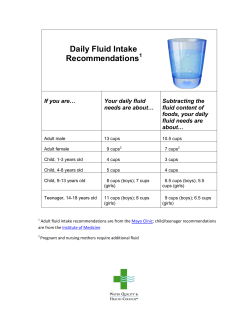 Daily Fluid Intake Recommendations