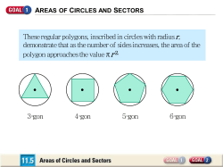 Finding the Area of a Sector
