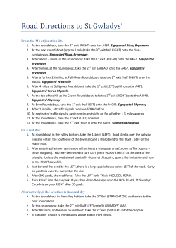 Road Directions to St Gwladys`