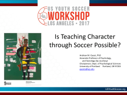 Is Teaching Character through Soccer Possible?
