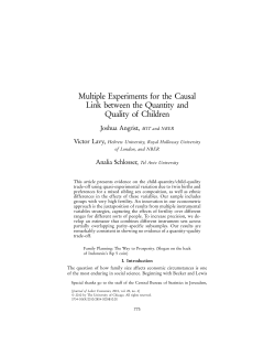 Multiple Experiments for the Causal Link between the Quantity and